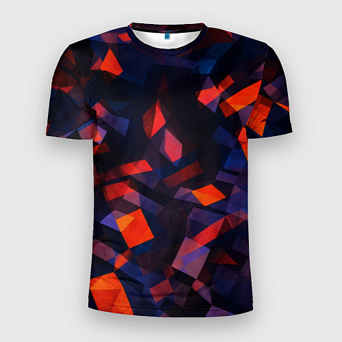 Мужская спорт-футболка Мозаичная геометрия / 3D-принт – фото 1