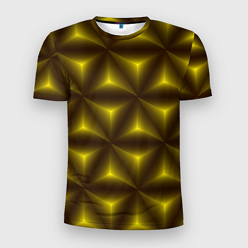Мужская спорт-футболка Желтые треугольники / 3D-принт – фото 1
