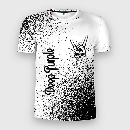 Мужская спорт-футболка Deep Purple и рок символ на светлом фоне / 3D-принт – фото 1
