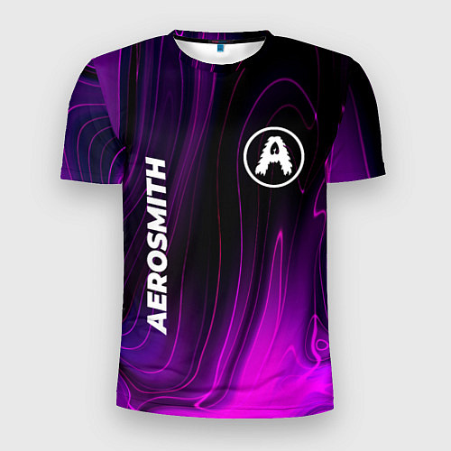 Мужская спорт-футболка Aerosmith violet plasma / 3D-принт – фото 1