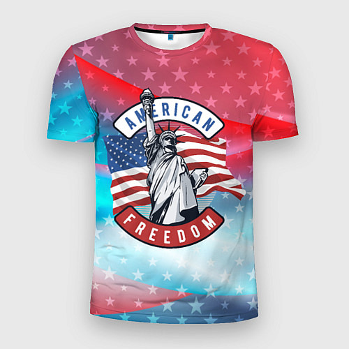 Мужская спорт-футболка American freedom / 3D-принт – фото 1