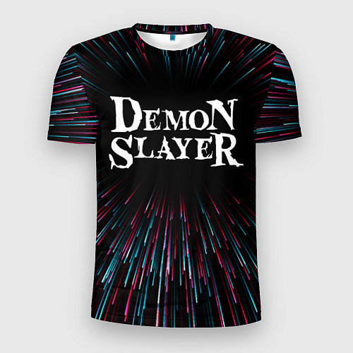 Мужская спорт-футболка Demon Slayer infinity / 3D-принт – фото 1
