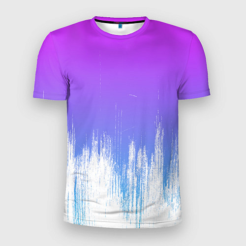 Мужская спорт-футболка Фиолетовый градиент с потертостями / 3D-принт – фото 1