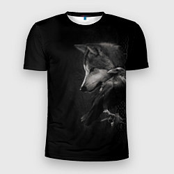 Мужская спорт-футболка Волк и ворон
