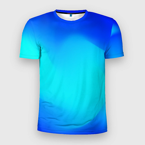 Мужская спорт-футболка Градиент синий / 3D-принт – фото 1