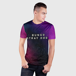 Футболка спортивная мужская Bungo Stray Dogs gradient space, цвет: 3D-принт — фото 2