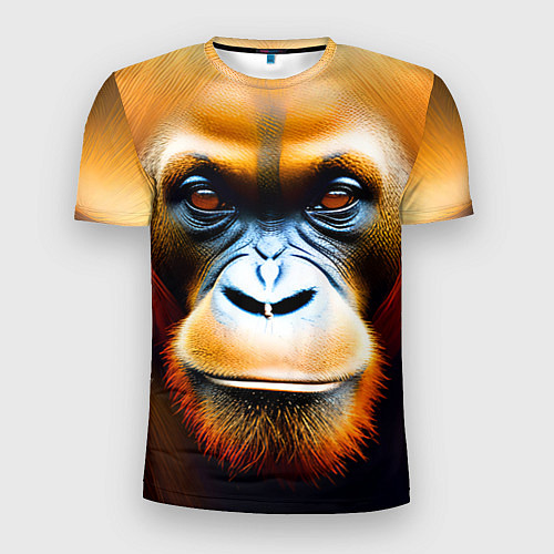 Мужская спорт-футболка Орангутан - Обезьяна, от которой веет добротой / 3D-принт – фото 1