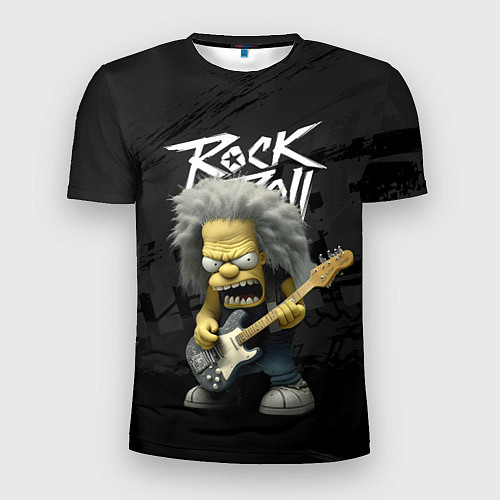 Мужская спорт-футболка Rock and Roll Simpsons / 3D-принт – фото 1