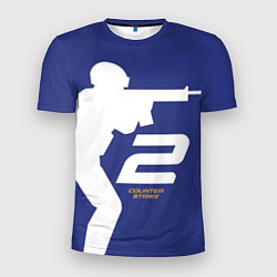 Мужская спорт-футболка Counter Strike 2 силуэт
