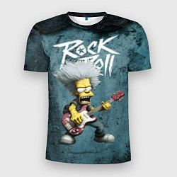 Мужская спорт-футболка Rock n roll style Simpsons