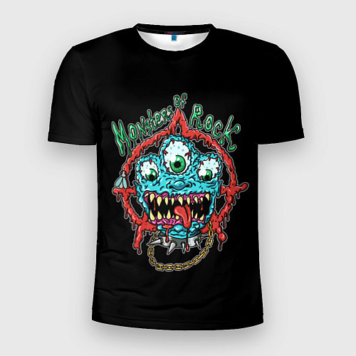 Мужская спорт-футболка Monsters of rock / 3D-принт – фото 1