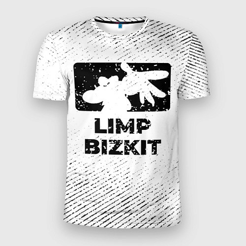 Мужская спорт-футболка Limp Bizkit с потертостями на светлом фоне / 3D-принт – фото 1