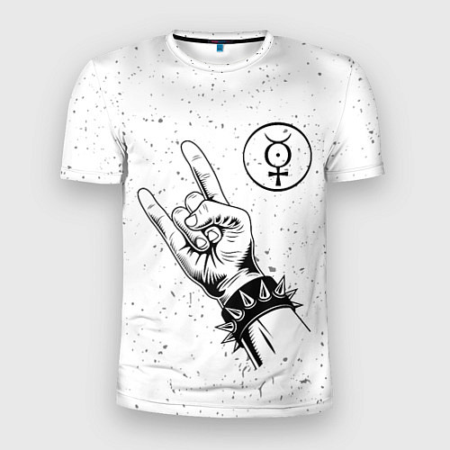 Мужская спорт-футболка Marilyn Manson и рок символ / 3D-принт – фото 1