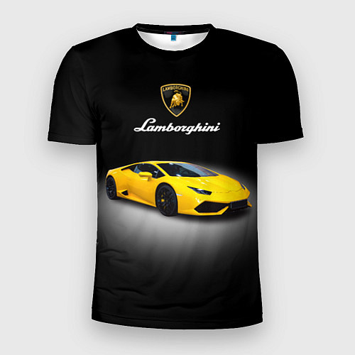 Мужская спорт-футболка Спорткар Lamborghini Aventador / 3D-принт – фото 1