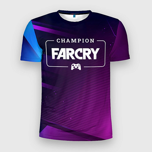 Мужская спорт-футболка Far Cry gaming champion: рамка с лого и джойстиком / 3D-принт – фото 1