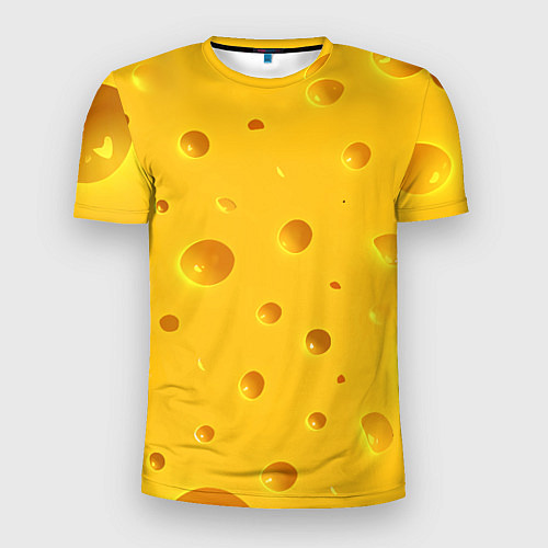 Мужская спорт-футболка Сырная текстура / 3D-принт – фото 1