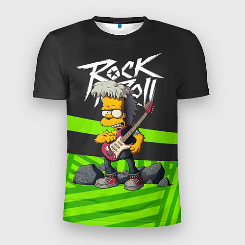 Мужская спорт-футболка Rock music Simpsons / 3D-принт – фото 1