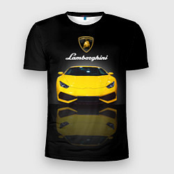 Мужская спорт-футболка Итальянский суперкар Lamborghini Aventador