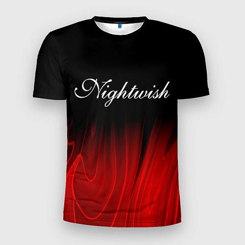 Мужская спорт-футболка Nightwish red plasma / 3D-принт – фото 1
