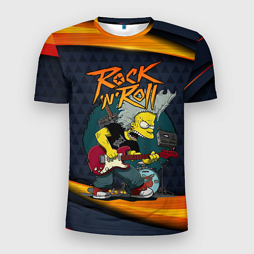 Мужская спорт-футболка Simpsons RocknRoll / 3D-принт – фото 1