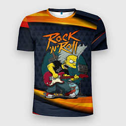 Мужская спорт-футболка Simpsons RocknRoll