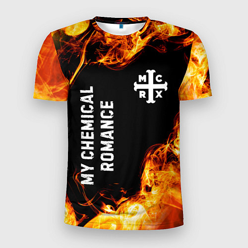 Мужская спорт-футболка My Chemical Romance и пылающий огонь / 3D-принт – фото 1