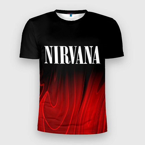 Мужская спорт-футболка Nirvana red plasma / 3D-принт – фото 1