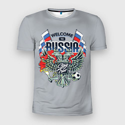 Мужская спорт-футболка Welcome to Russia - футбол
