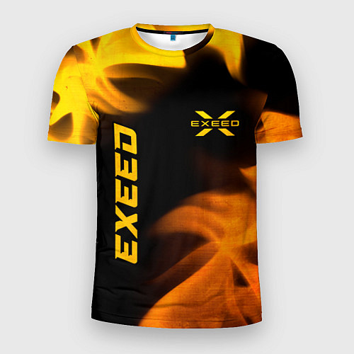 Мужская спорт-футболка Exeed - gold gradient: надпись, символ / 3D-принт – фото 1