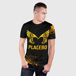 Футболка спортивная мужская Placebo - gold gradient, цвет: 3D-принт — фото 2