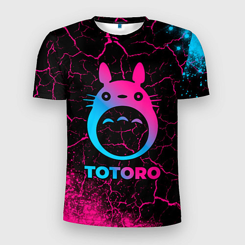 Мужская спорт-футболка Totoro - neon gradient / 3D-принт – фото 1