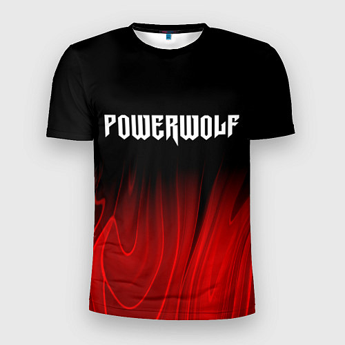Мужская спорт-футболка Powerwolf red plasma / 3D-принт – фото 1