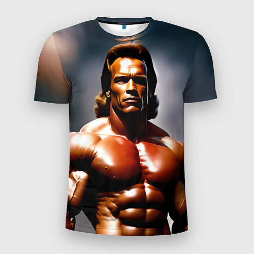 Мужская спорт-футболка Арнольд Шварценеггер железный арни / 3D-принт – фото 1