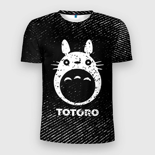 Мужская спорт-футболка Totoro с потертостями на темном фоне / 3D-принт – фото 1