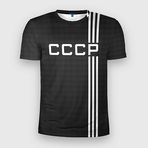 Мужская спорт-футболка СССР карбон / 3D-принт – фото 1