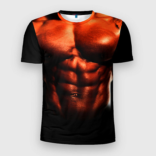 Мужская спорт-футболка Мускулситое тело / 3D-принт – фото 1