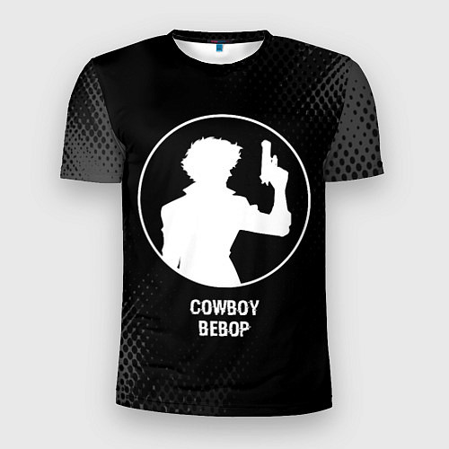 Мужская спорт-футболка Cowboy Bebop glitch на темном фоне / 3D-принт – фото 1