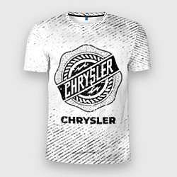 Мужская спорт-футболка Chrysler с потертостями на светлом фоне