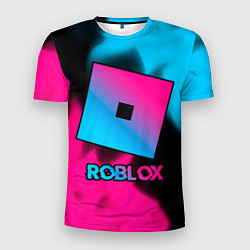 Мужская спорт-футболка Roblox - neon gradient