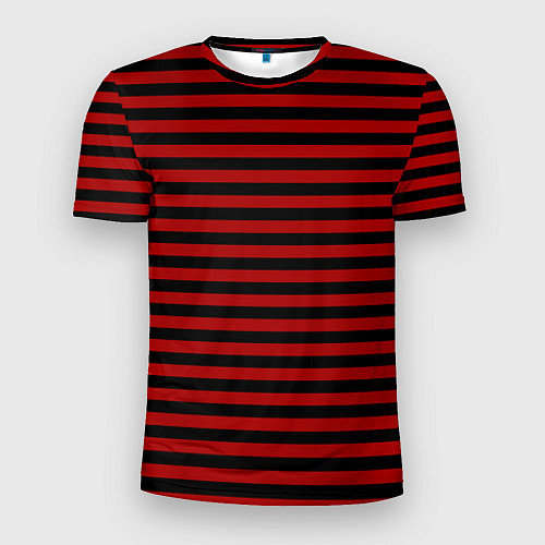 Мужская спорт-футболка Темно-красные полосы / 3D-принт – фото 1