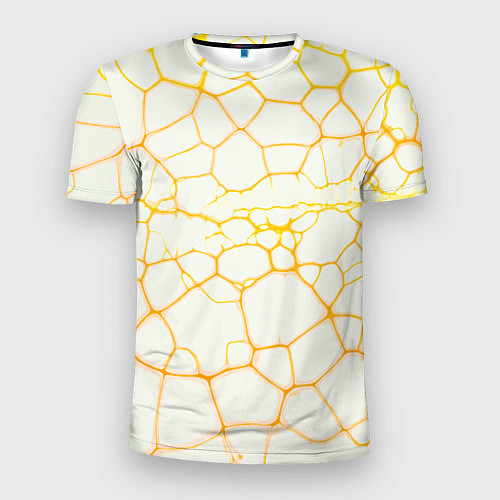Мужская спорт-футболка Жёлтые разломы / 3D-принт – фото 1