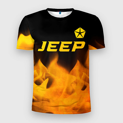 Мужская спорт-футболка Jeep - gold gradient: символ сверху / 3D-принт – фото 1