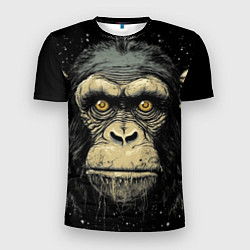 Мужская спорт-футболка Портрет обезьяны: арт нейросети