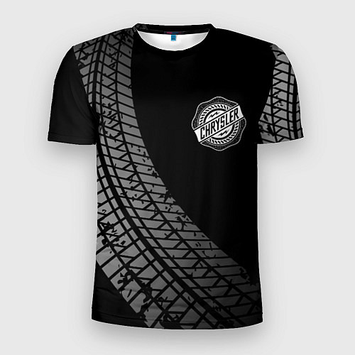 Мужская спорт-футболка Chrysler tire tracks / 3D-принт – фото 1