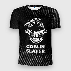 Мужская спорт-футболка Goblin Slayer с потертостями на темном фоне