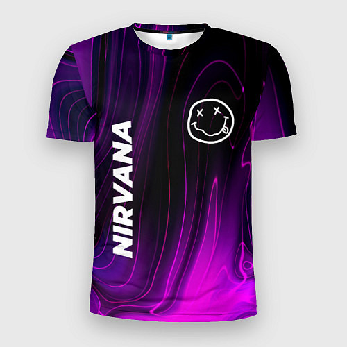 Мужская спорт-футболка Nirvana violet plasma / 3D-принт – фото 1