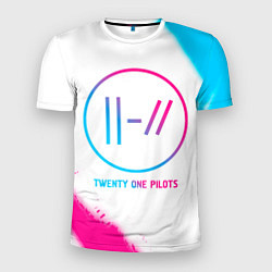 Мужская спорт-футболка Twenty One Pilots neon gradient style