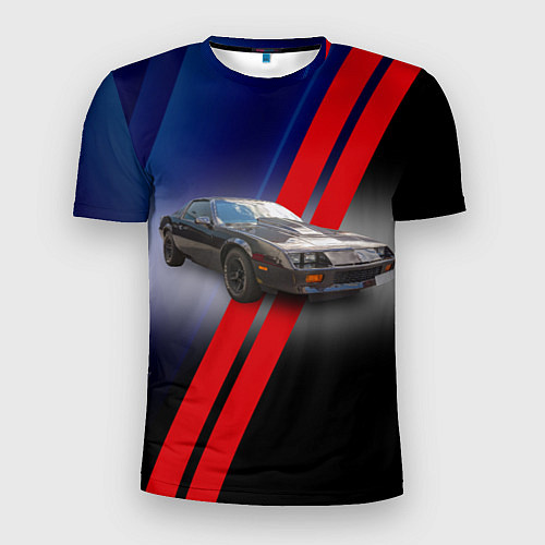 Мужская спорт-футболка Американский маслкар Chevrolet Camaro 1983 года / 3D-принт – фото 1