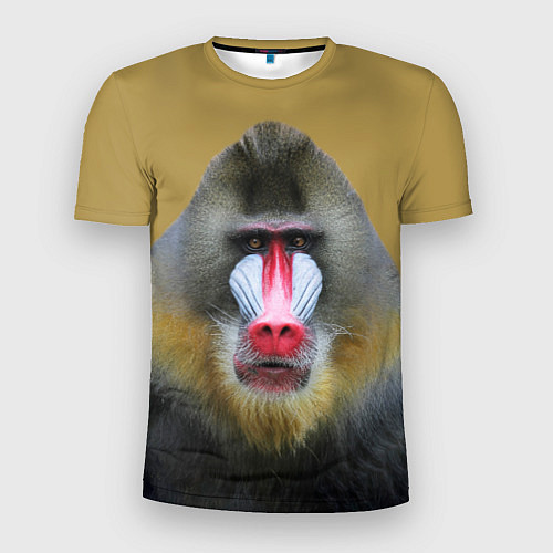 Мужская спорт-футболка Мандрил обезьяна / 3D-принт – фото 1