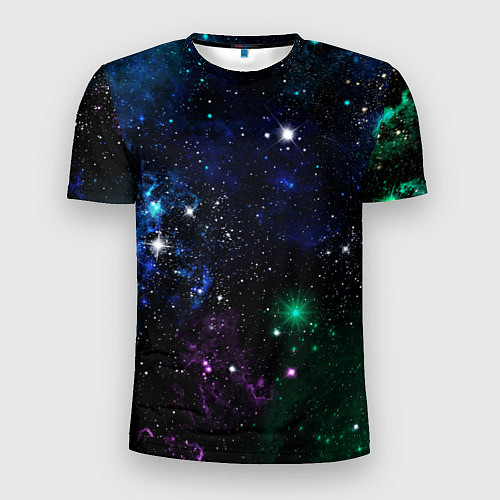 Мужская спорт-футболка Космос Звёздное небо / 3D-принт – фото 1